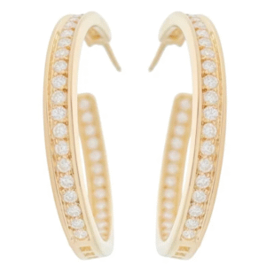 Cartier - Earrings - 18 kt. Yellow gold - 3.50ct. tw. Diamond (Natural) - Créoles De Cartier